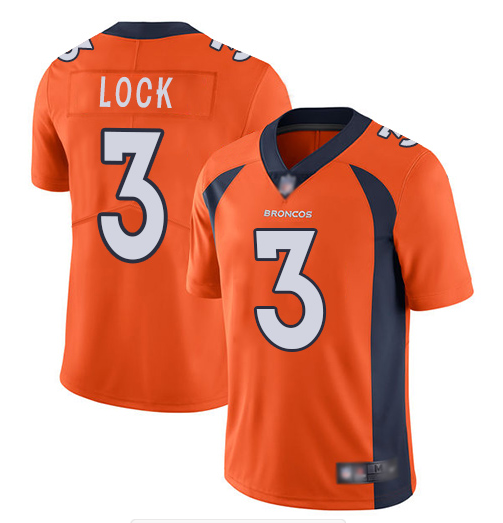 Men's Denver Broncos #3 Drew Lock Orange 2019 Vapor Untouchable Stitched NFL Jersey